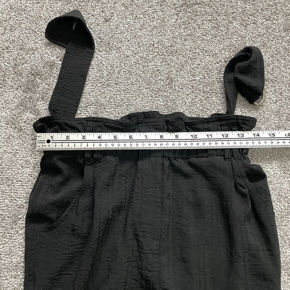 BCBGeneration Paperbag Pants womens XS Black Belted Polyester Ladies 28x25 - Picture 5 of 11